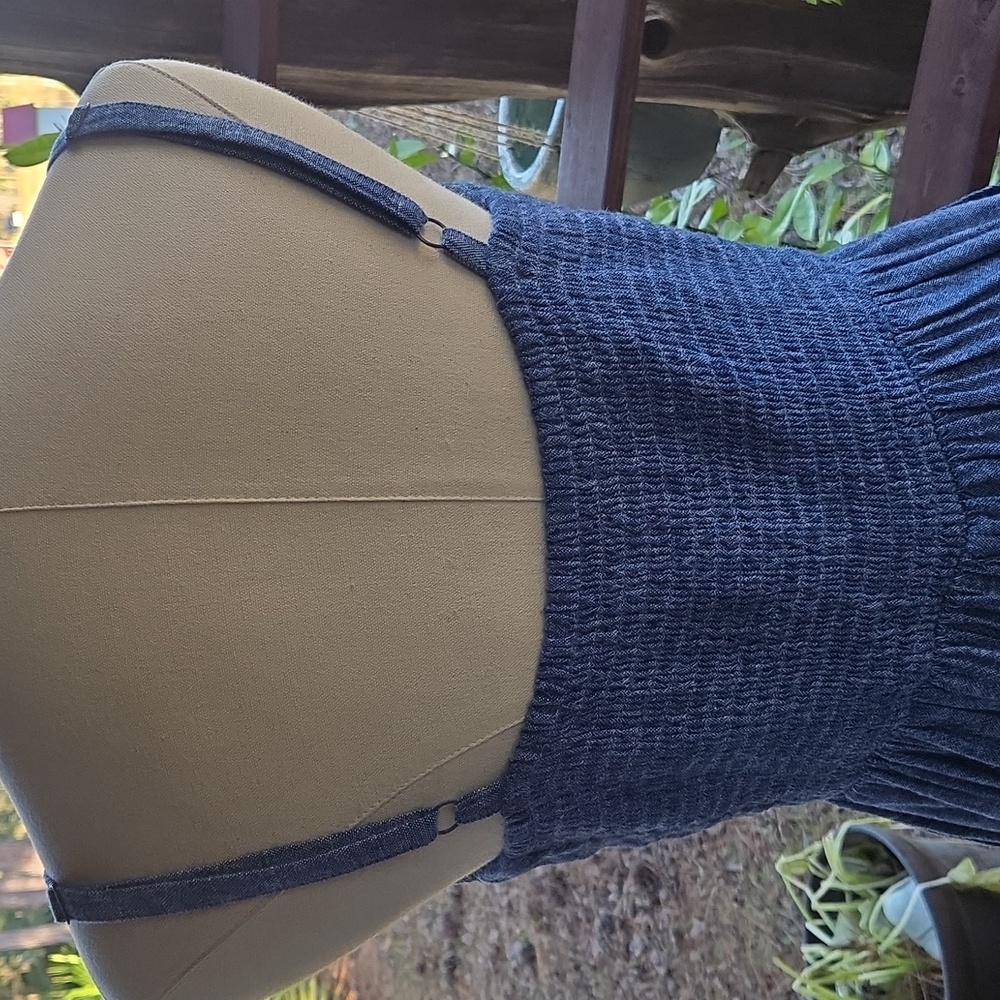 Old Navy Indigo Blue Linen Blend Jumpsuit Size Medium - Picture 10 of 17